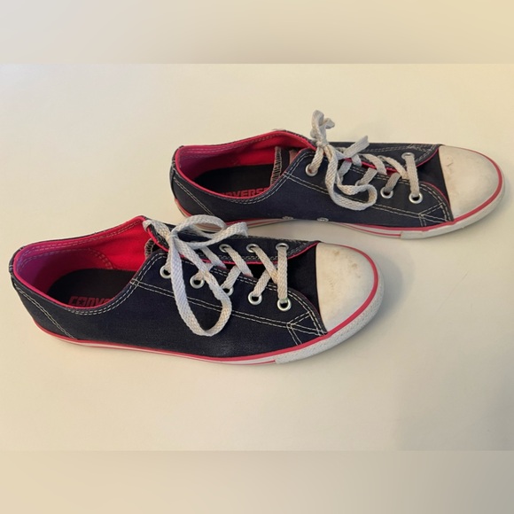 CONVERSE DENIM & PINK LADIES ALL STAR SHOE SIZE 8 - Picture 7 of 11